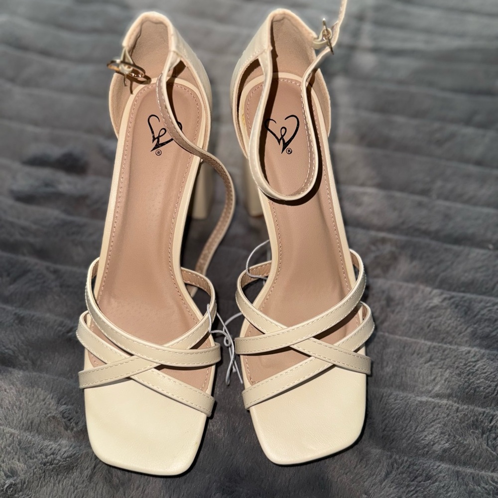 Windsor Cream Strappy Heels